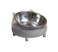 Cuenco elevado para perros de acero inoxidable con soporte elevado para alimentos y agua, para alimentación de plásticos para mascotas, bonito plato inclinado de acero inoxidable, antivómitos, fatiga