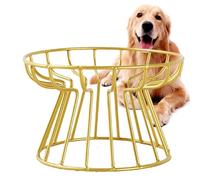 Cuenco elevador para gatos - Cuenco de cerámica para bigotes, soporte de | metal alto con diseño plano antivómito, antideslizante, sin derrames, para gatos domésticos, perros pequeños, apto para