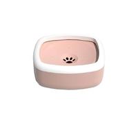 Cuenco flotante para gatos con boca que no se humedece, sin derrames, dispensador de agua potable, cuenco antisobrecarga para perros (rosa)