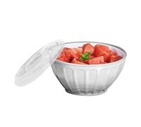 Cuenco grande para ensalada - 46 oz plato ligero para servir pasta, fruta y verde | Cuenco de cocina redondo para buffet, comidas familiares y fiestas compartidas | Cuenco de plástico duradero para el