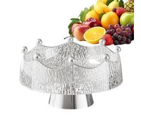 Cuenco grande para frutas | Organizador de vajilla de 27,7 cm | con 8 tenedores y portafrutas organizador, para servicio en mostrador verduras postre ensalada pasta