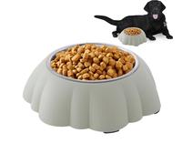 Cuenco inclinado antideslizante en forma de calabaza, cuenco de comida para perros de acero inoxidable, adecuado para gatitos y cachorros, para beber, al aire libre, viajes, hogar e interior