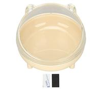 Cuenco Inclinado para Gatos, Boca Oblicua, alimentador para Mascotas, Elevado, Cachorro, Animales pequeños, Comida, Plato de Agua, Seguro, Material PP PS, Base Antideslizante, (Amarilla)