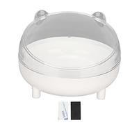 Cuenco Inclinado para Gatos, Boca Oblicua, alimentador para Mascotas, Elevado, Cachorro, Animales pequeños, Comida, Plato de Agua, Seguro, Material PP PS, Base Antideslizante, (Blanca)