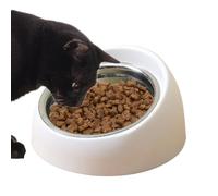 Cuenco inclinado para gatos, cuenco elevado antivómitos con inclinación de 16 grados | Alimento para mascotas para gatos de cara plana, perros pequeños, protege la columna vertebral de la mascota