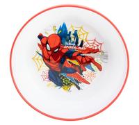 Cuenco infantil reutilizable bicolor con base antideslizante de Spiderman