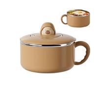 Cuenco inoxidable para fideos 1200 ml - Ensaladera inoxidable integrado para el almuerzo, para arroz sopa frutas verduras casa oficina viajes profesionales