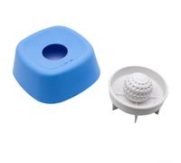 Cuenco interactivo de bola giratoria para perros para compromiso oral y reducción de la ansiedad durante tormentas eléctricas o tiempo solo (azul)