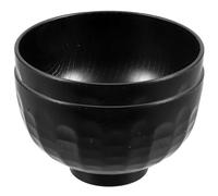 Cuenco JaponéS De Sopa Miso Juego De 2 Piezas DiseñO Tradicional En Negro Ideal Hogar Y Restaurantes, PláStico Resistente Y FáCil De Limpiar