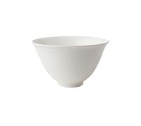 Cuenco japonés para sopa de fideos con personalidad simple de cerámica blanca pura y creativa, cuenco de ensalada, color blanco tonto de 6 pulgadas