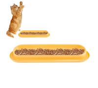 Cuenco largo para animales - cuenco inclinado, recipiente estable | Accesorio ergonómico para harina de gato, presión cervical, viaje ideal, dieta sin desbordamiento