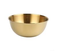 Cuenco Metálico 304 para Cocina con Indicadores de Volumen - Tazón de para acero para Fideos Fríos a Rayones 22.5cm(28cm 304 Gold)