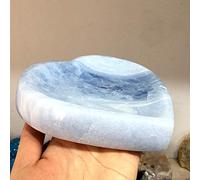 Cuenco oval de cristal de cuarzo celestita azul natural cristal de cuarzo de calcita azul-Negro_alrededor de 14-16cm