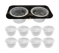 Cuenco para agua de lagarto para reptiles | Crested Water Bowl Reptile Food Feeder - Plato de alimentación que ahorra espacio con accesorios para depósito para jaula y tortoise