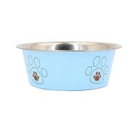 Cuenco para Alimento Perros | con Huella de Pata Resistente al Óxido para Mascotas - Plato de Comida Antideslizante para Perros,para Cachorros Medianos Y Grandes En Interiores Exteriores Casa