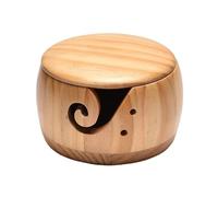Cuenco Para Almacenar Hilos Cuenco de hilo madera, organizador cesta almacenamiento punto lana con agujeros hechos a mano, bolsa for evitar deslizamientos, herramienta for tejer artes DIY(Color 3)