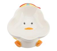 Cuenco para Aperitivos de Animales de Dibujos Animados, Cuenco Ancho Multifuncional a Prueba de Puntas de cerámica con diseño Inclinado para Alimentación de Mascotas