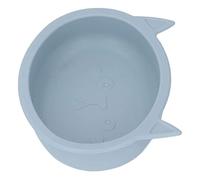 Cuenco para bebé con Ventosa de Dibujos Animados en Forma de Gato para Niños Pequeños, Cuenco de Silicona Suave para Alimentos, Plato de Silicona para Niños, Suministros de (Azul)