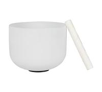 Cuenco para cantar Note G de 10 pulgadas, cuenco para cantar de cristal de cuarzo esmerilado para Yoga, meditación, cuenco para cantar con sonido con palo