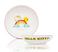 Cuenco para cena de cer mica de 9 pulgadas con dise o de arco ris de Hello Kitty de Sanrio
