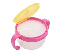 Cuenco para Comida de bebé, Recipiente para Dulces, Cuenco para Aperitivos con Doble Asa, Cubierta en Espiral con Solapas Suaves para Niños y Bebés (rojo)