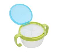 Cuenco para Comida de bebé, Recipiente para Dulces, Cuenco para Aperitivos con Doble Asa, Cubierta en Espiral con Solapas Suaves para Niños y Bebés (GREEN)