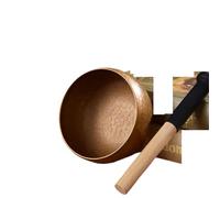 Cuenco para el canto Cuenco de latón, instrumento sanación sonora, cuenco tibetano hecho a mano, grande, for meditación espiritual y yoga(Diameter 22CM)