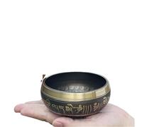 Cuenco para el canto Cuenco tibetano hecho a mano, ideal for yoga, meditación y musicoterapia. Ayuda a aliviar el estrés(11.5 cm-Leather stic)