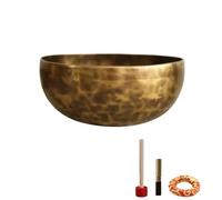 Cuenco para el canto Cuencos de latón con sonido Buda hechos a mano. decorativos for sanación Accesorios terapéuticos percusión y meditación(26CM)