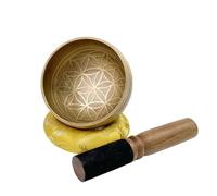 Cuenco para el canto Juego de cuencos tibetanos, cuenco sonoro for meditación, único, útil for, yoga, alivio del estrés(Flower of Life)