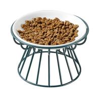 Cuenco para Gatos | Cuencos Elevados De Cerámica para Gatos Antivómitos | Platos Elevados para Gastos con Soporte De Metal, Antideslizantes Y Antioxidantes, para Gatsos De Interior Y Perros Pequeños