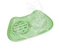 Cuenco para Gatos de alimentación Lenta, Cuenco Interactivo antiasfixia con para Rompecabezas, dispensador de golosinas de alimentación Lenta, Alfombrilla para lamer, para Tiras pequeñas