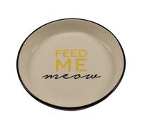 Cuenco para gatos Duvoplus Stone Feed Me Meow 13,8x13,8x2,8 cm