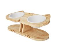 Cuenco para gatos elevado, cuenco elevado para gatos, cuencos extraíbles inclinados de 15 grados - Cuencos para gatos, cuencos ergonómicos para alimentos, jaula y