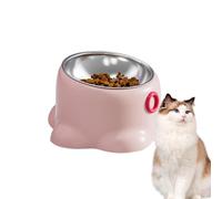 Cuenco para gatos elevado | Cuenco para mascotas elevado para alimentar y beber, soporte para cuencos para mascotas para interiores y exteriores con base estable que evita que se vuelque para patio tr