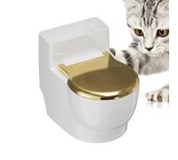 Cuenco para Gatos - Plato con Forma de Inodoro Novedoso Antiderrame y Elevado,Bebedero De Acero Inoxidable con Base Antideslizante | para Gatitos, Perros Pequeños, Cachorros