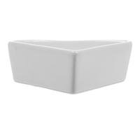 Cuenco para Hámster de Cerámica Blanco, Comedero Triangular Resistente | Tazón de Comida para Animales Pequeños, Accesorios Hamster Ruso, Fácil Limpieza