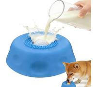 Cuenco para lamidas para perros 2026, comedero lento con pelota giratoria para líquidos, cuenco antidesbordes para caldo de hueso y yogur, juguete interactivo de alimentación lenta para perros y gatos