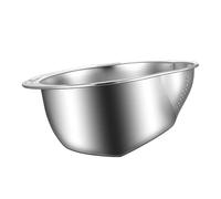 Cuenco para lavar arroz, colador de arroz, acero inoxidable, 26,8 x 24 x 13,5 cm, cuenco con colador, colador de pasta con vertedor, colador de cocina para limpiar arroz, frutas