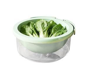 Cuenco Para Lavar Frutas Con Escurridor - Cesta Multifuncional Con Asa Plegable, Recipiente Para Lavar Alimentos Con Tapa | Herramienta De Limpieza De Ingredientes Para Ensaladas, Frutas, Verduras, Pr