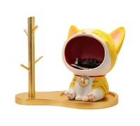 Cuenco para llaves para mesa de entrada | Figura de gato estatua decorativa de oficina, cuenco decorativo | Almacenamiento para caramelos y baratijas Sala Dormitorio Armario Estante Entrada Decoración