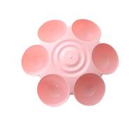 Cuenco para mascotas en forma de - Plato de alimentación para gatos de PP, Plato de comida para gatitos, Diseño de pétalos de flores lindos, Función básica antideslizante | Tazón