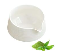 Cuenco para Matcha con Vertedor, 550ml Cuenco de Cerámica para Matcha, Tradicional Tazón de Té Japonés de Cerámica, para Oficina, los Amantes del Té o Como Regalo(Blanco)
