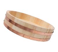 Cuenco para mezclar arroz con bandas de cobre, fondo plano grande para una fácil preparación en el hogar
