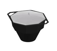 Cuenco para palomitas de maíz para microondas, máquina reutilizable de silicona, diseño plegable, apto para lavavajillas, recipiente para palomitas de maíz con tapa, asas, noche de cine,