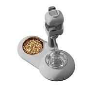 Cuenco para perros 2 en 1, comida de agua para mascotas, dispensador de alimentos, fácil de ajustar a alto, cuenco de agua para perros grandes