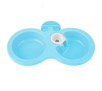 Cuenco para Perros Colgantes, Tazones Dobles de Mascotas Tazón de Cachorro de Gato Alimento Alimentador de Agua de Alimentación Perrera para Gato Pequeño para Caja (Blue)
