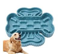 Cuenco para perros Comederos for perros con alimentación lenta, con ventosa, for estimular el apetito y evitar el aburrimiento, for viajes, entrenamiento de cachorros al aire libre.(Blue)