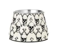 Cuenco para perros con soporte, de acero inoxidable, para gatos, plato de comida para perros pequeños, cráneos con huesos