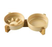 Cuenco para perros | Cuencos de cerámica antideslizante con diseño bonito y soporte - Cuencos para animales de exterior interior casa jardín camping agua